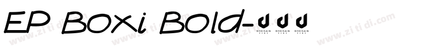 EP Boxi Bold字体转换